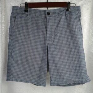 Ben Sherman Regular Fit Plaid Stretch Shorts Men's Size 32 Blue